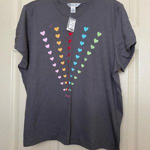 Aeropostale Vintage multicolor hearts graphic tee